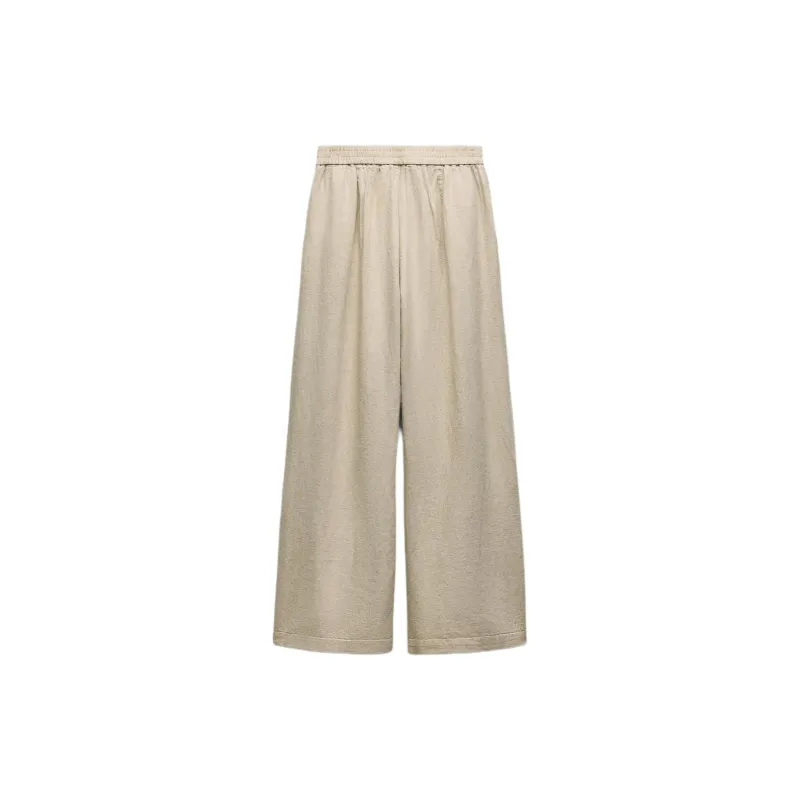 ZARA Casual Pants Women's Light Beige-1