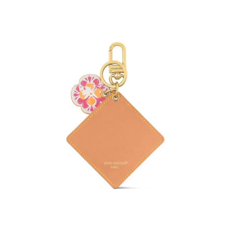 LOUIS VUITTON Leather Bag Accessories Women's Orange & Rose Red-1
