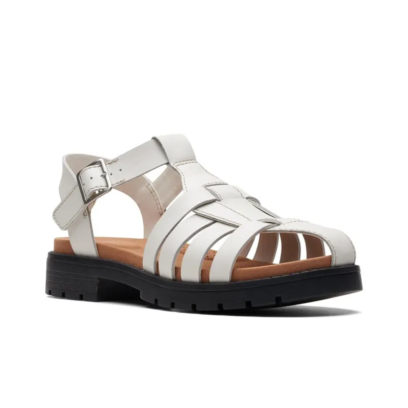 Clarks Roman Sandals 2cm Women's White-3