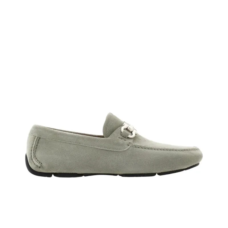 FERRAGAMO GANCINI Loafers Men's Gray White-1