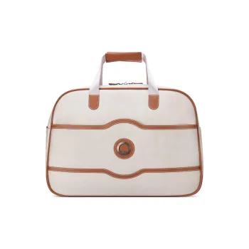 DELSEY Recycled Material Travel Bag Handbag Regular Unisex Ecru & Brown