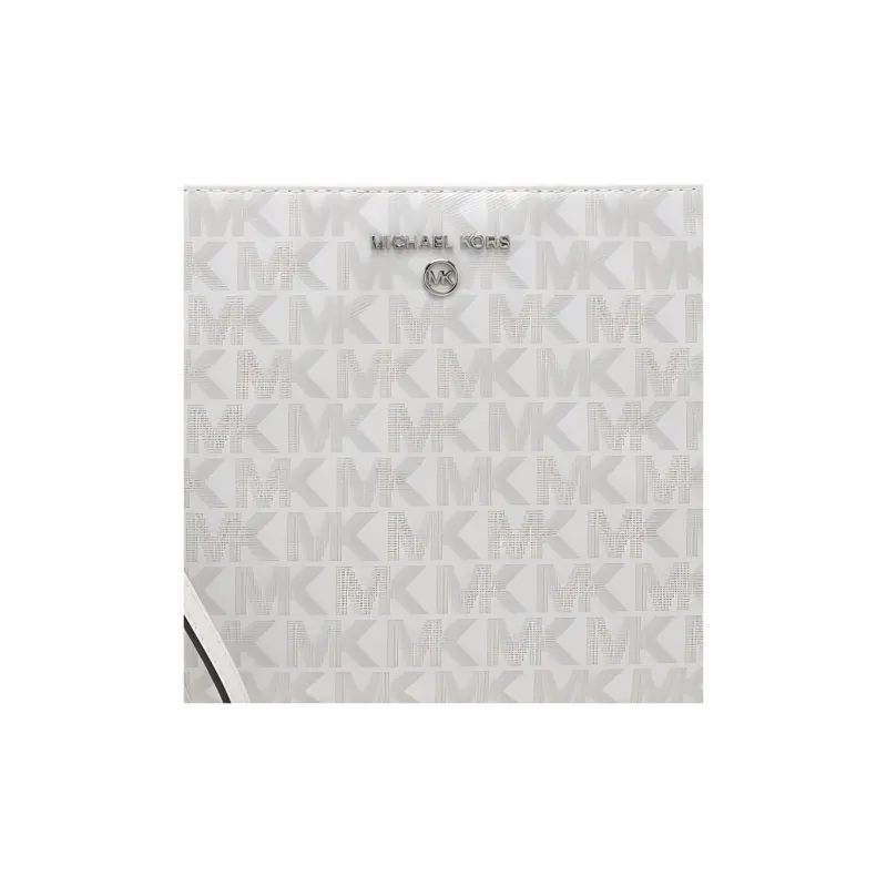 MICHAEL KORS Fabric With Leather Clutch Women's White-3