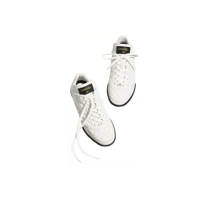 CHANEL Low Top Casual Shoes Women's White-2