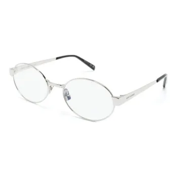 SAINT LAURENT Logo engraved Oval frame Glasses