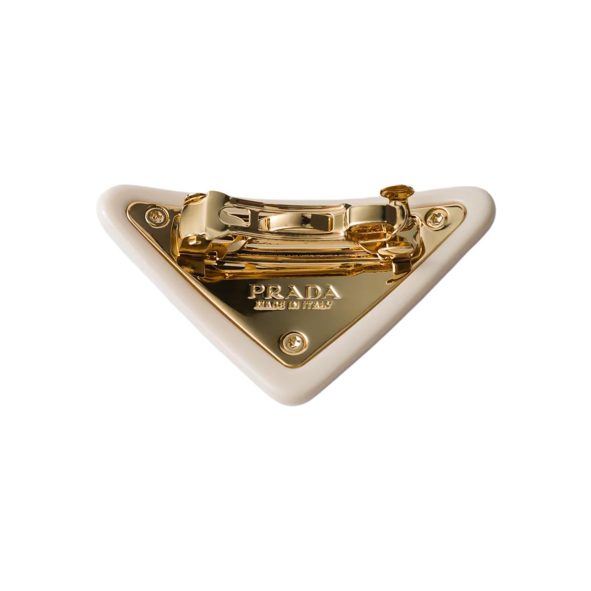 【関税＆送料込み】Prada Triangle-Logo Hair Clip Prada triangle-logo Hair Clip | Black | FARFETCH