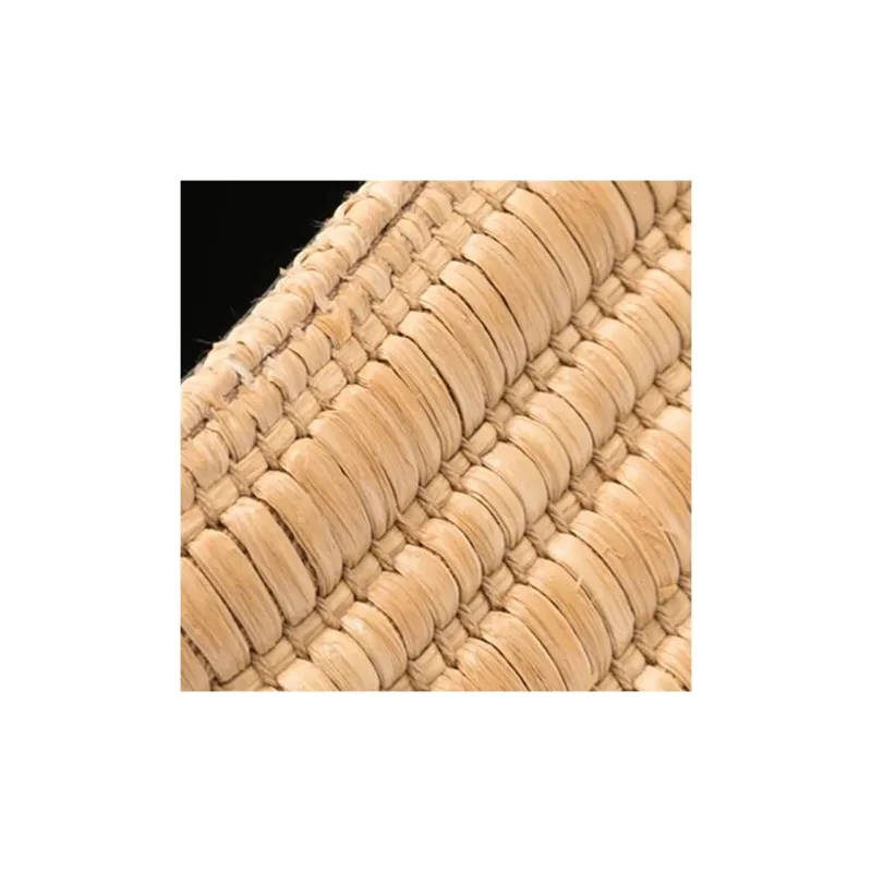 A.P.C Raffia Blended Cotton And Viscose Tote Bag Shopping Bag Handbags Small Size Women's Black & Natural Beige-3