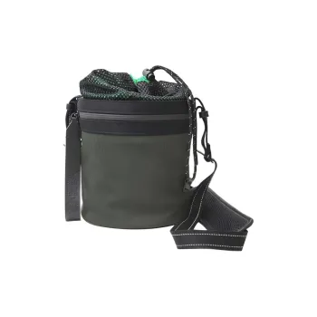 Bottega Veneta Nylon Bucket Bag, Messenger Bag, Crossbody Bag, Shoulder Bag Men's Dark Green