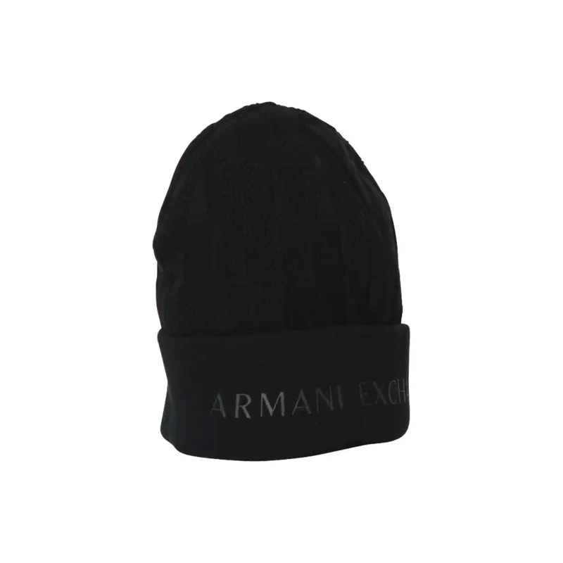 ARMANI EXCHANGEAE Cotton Beanies Men's Black-1