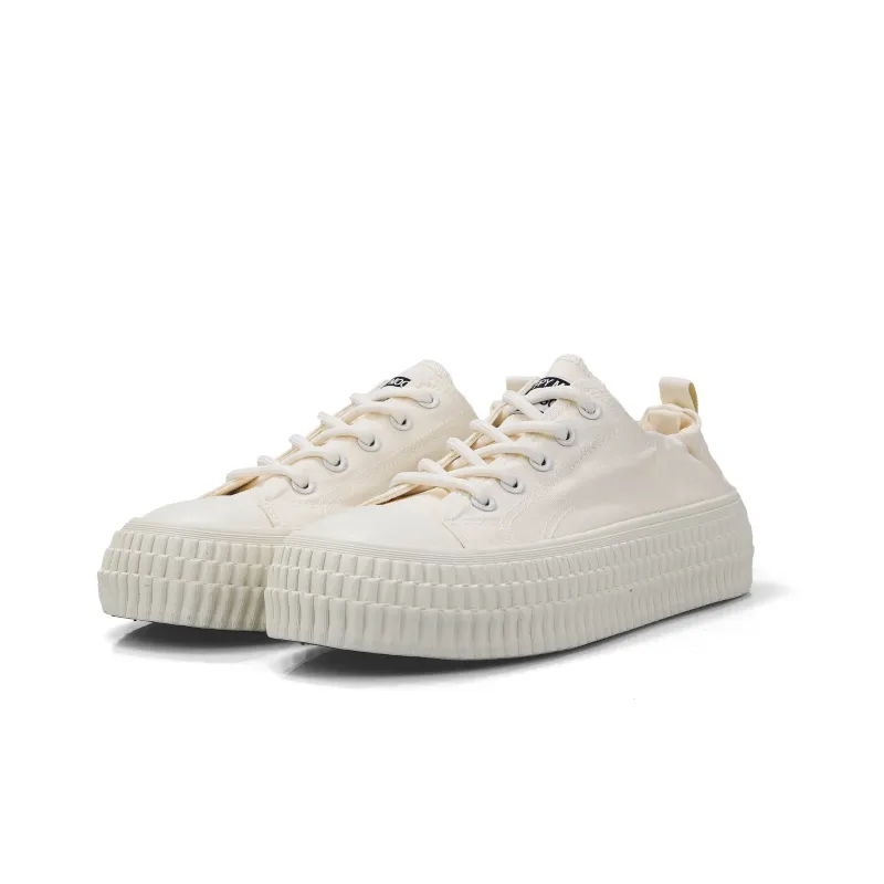 B10CROWN Breathable Lightweight Low Top Canvas Shoes Women's Beige-5