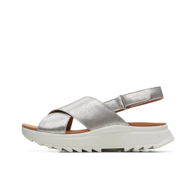 Clarks Beach Sandals Women's Silver-0