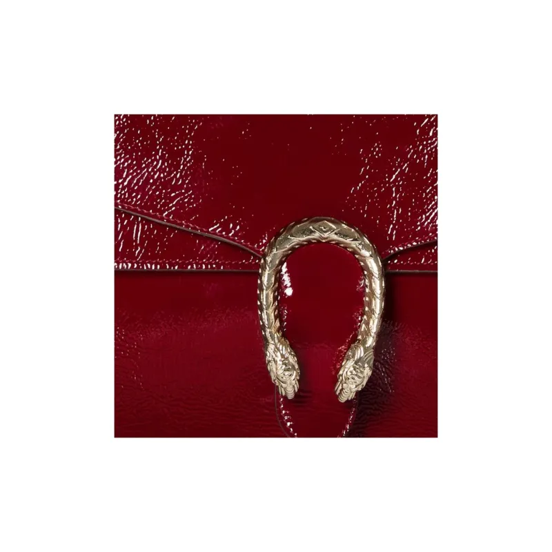 GUCCI Dionysus Patent Leather Crossbody Bag, Shoulder Bag, Handbag Medium Size Women's Red-7