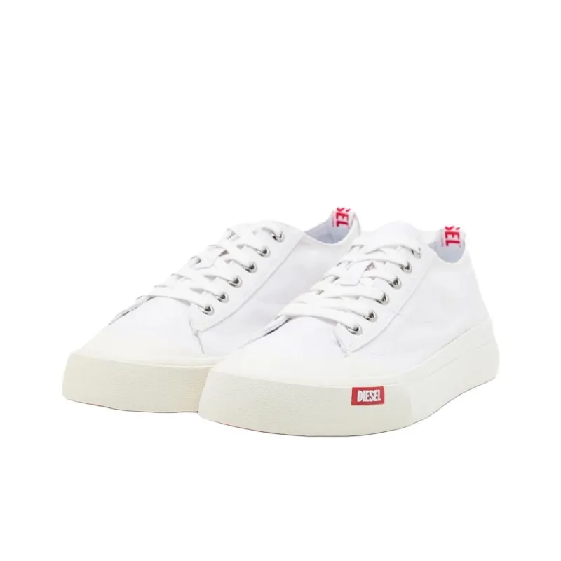 DIESEL S Athos Low Top Canvas Shoes Women's White-1
