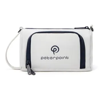 PETERPOINT Artificial Leather Storage Bag Handheld Shoulder Bag Mini Men's Gray/Black/Blue White