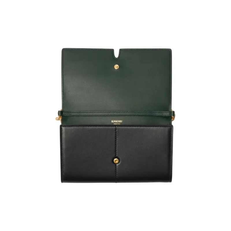 Burberry Cow Leather Wallet Women's Black-2