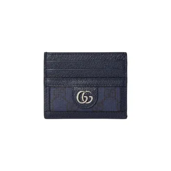 GUCCI Ophidia Supreme Canvas Card Holder Men's Blue