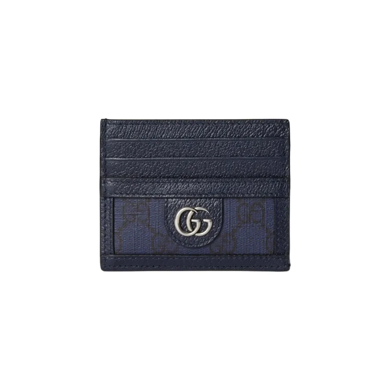 GUCCI Ophidia Supreme Canvas Card Holder Men's Blue-0