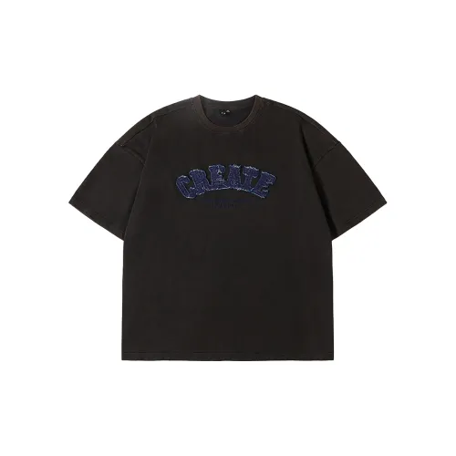 N-MAX T-Shirts Men Black Vintage Washed Black