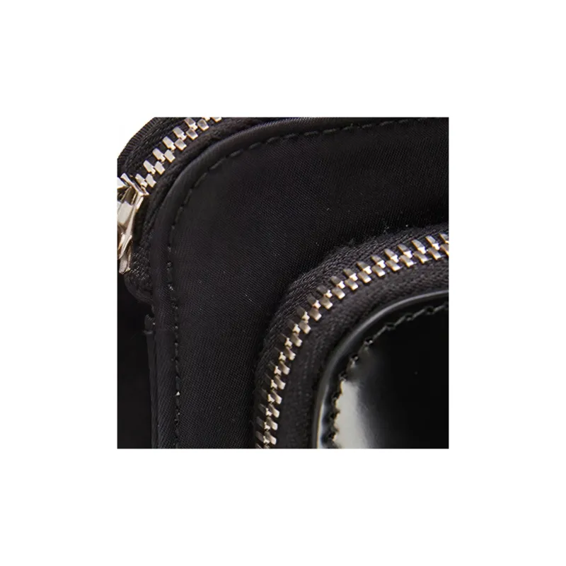 PRADA Nylon And Leather Crossbody Bag Shoulder Bag Men's Black-6