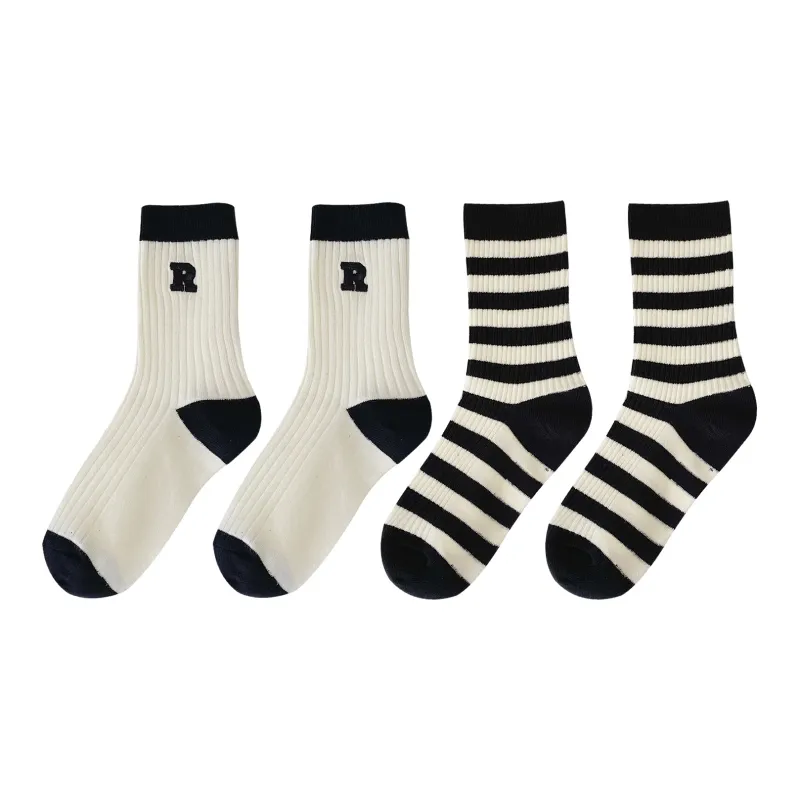 XXLLG Mid Calf Socks Women's 4 Pack-7