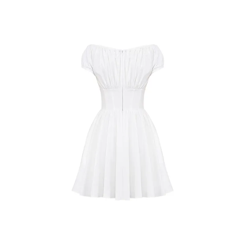 HOUSE OF CB NALA Short Sleeved Dress Women's White/White-6