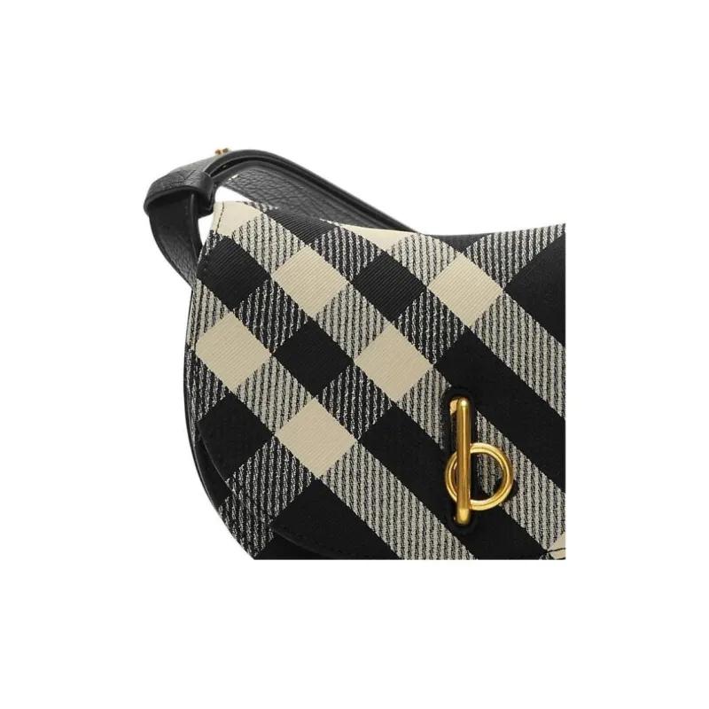 Burberry Polyester Handbag, Shoulder Bag Women's Black-4