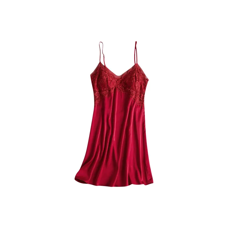 Flowers In Water Nightgown Women's Burgundy-0
