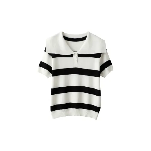 Huagaa Knitwear Women's Black Stripe