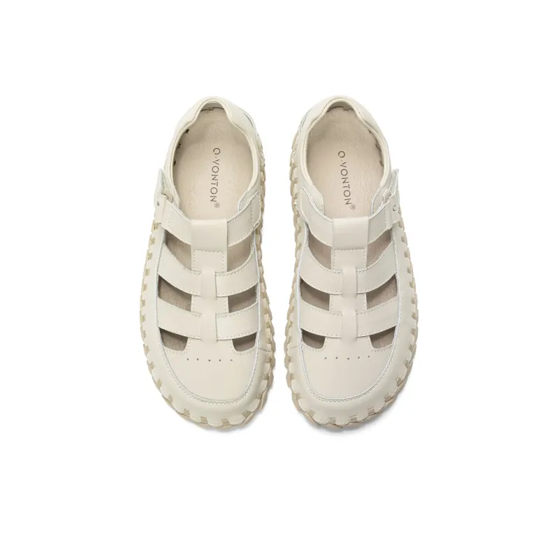 Q.VONTON Roman Sandals 2.5cm Women's Ecru-5