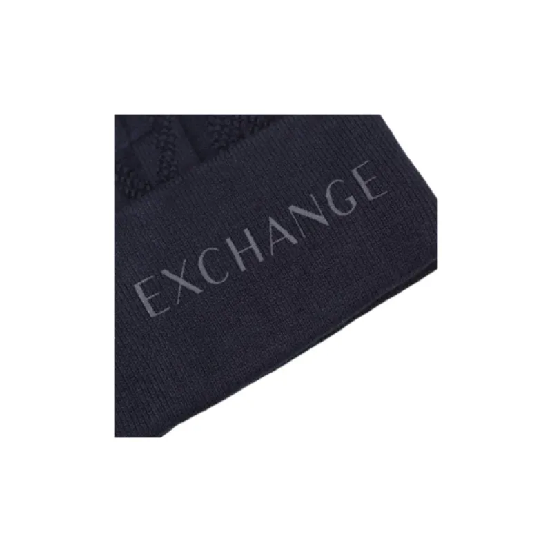 ARMANI EXCHANGEAE Cotton Fabric Beanies Men's Dark Blue-2