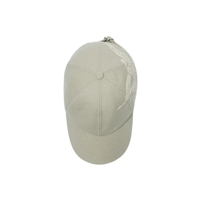 Burberry Cotton Baseball Caps Unisex Gray Green-3