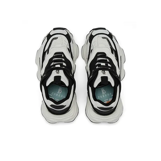 ZSBELLA Cushioning Height Increasing Low-Top Chunky Sneakers Men's-3