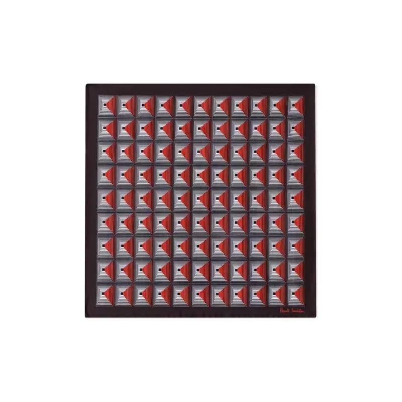 Paul Smith Silk Pocket Square Scarf Men's Chocolate-0