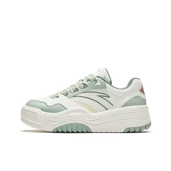 Anta Wave Shoes 2 Height Increasing Breathable Low Top Skateboard Shoes Women's Ivory White