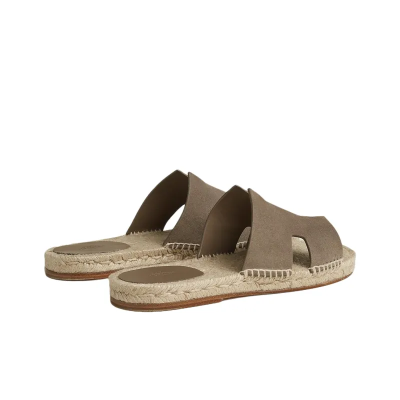 HERMES Antigua Slide Slippers Men's Umber-3