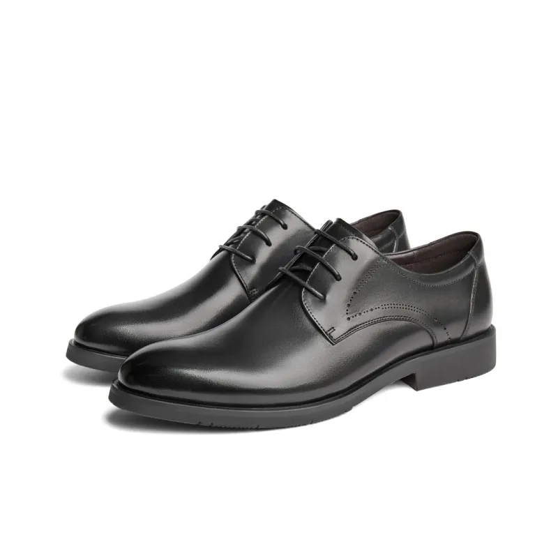 BELLE Dress Shoes Men Low Top Black/Coffee-14