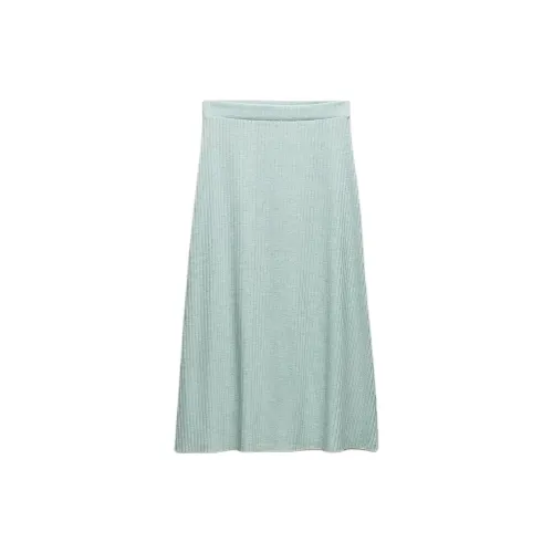 ZARA Casual Long Skirts Women's Marbled Green