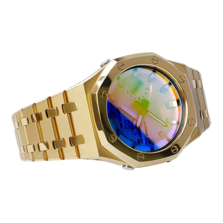 Keppot Farmer's Oak GA 2100/2110/B2100 Modified Stainless Steel Metal Mesh Strap Watch Case Unisex-6