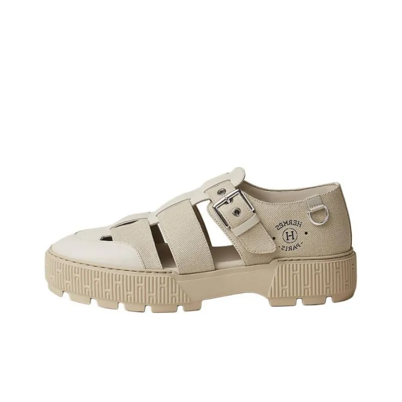 HERMES Roman Sandals Men's Beige-0