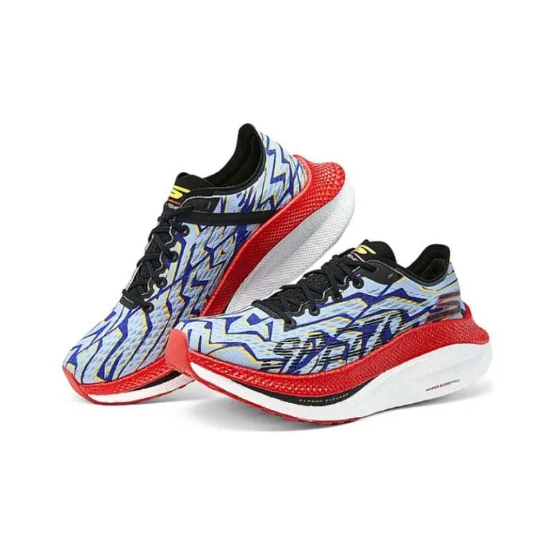 Skechers GO RUN Durable Breathable Low Top Casual Running Shoes Men's Blue Red-2