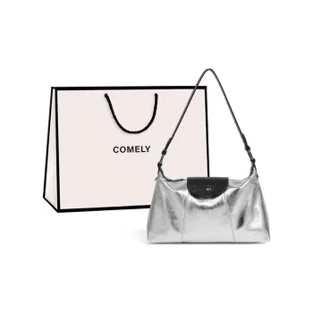 COMELY Sheepskin With Synthetic Leather Shoulder Bag Crossbody Bag Handheld Bag Regular Women's Silver/White