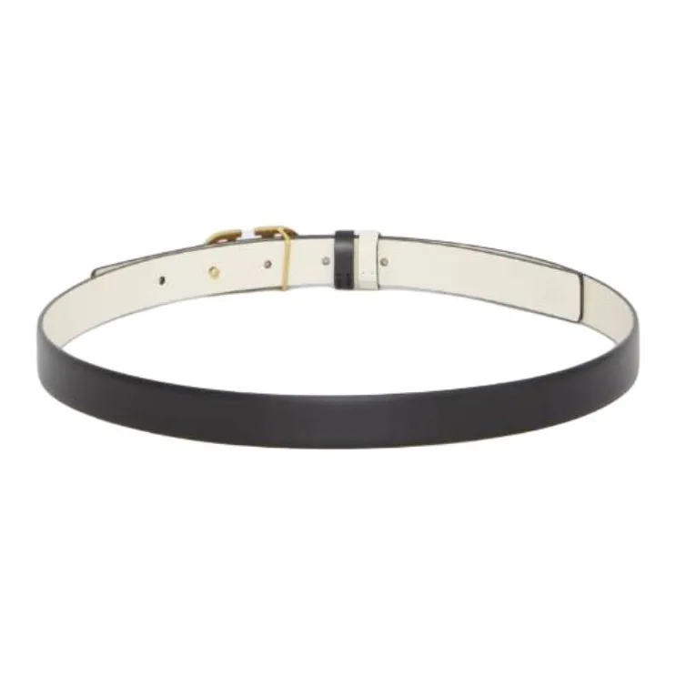 Valentino Double Sided Design, Smooth Buckle Leather Belts Women's Two Tone-1