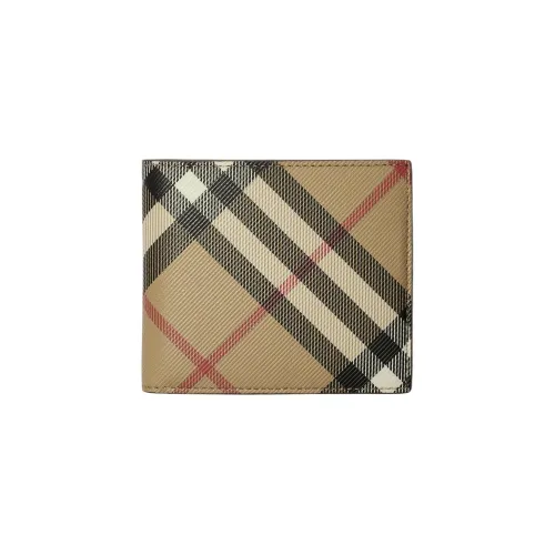 Burberry Polyurethane Wallet Men's Sand