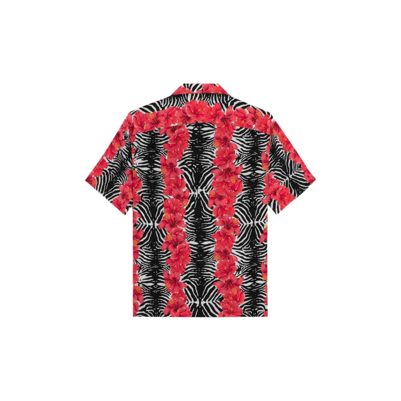 CELINE Hawaiian Shirt In Crepe De Chine-1