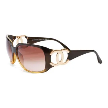 CHANEL 2000s CC-plaque Oversize Sunglasses