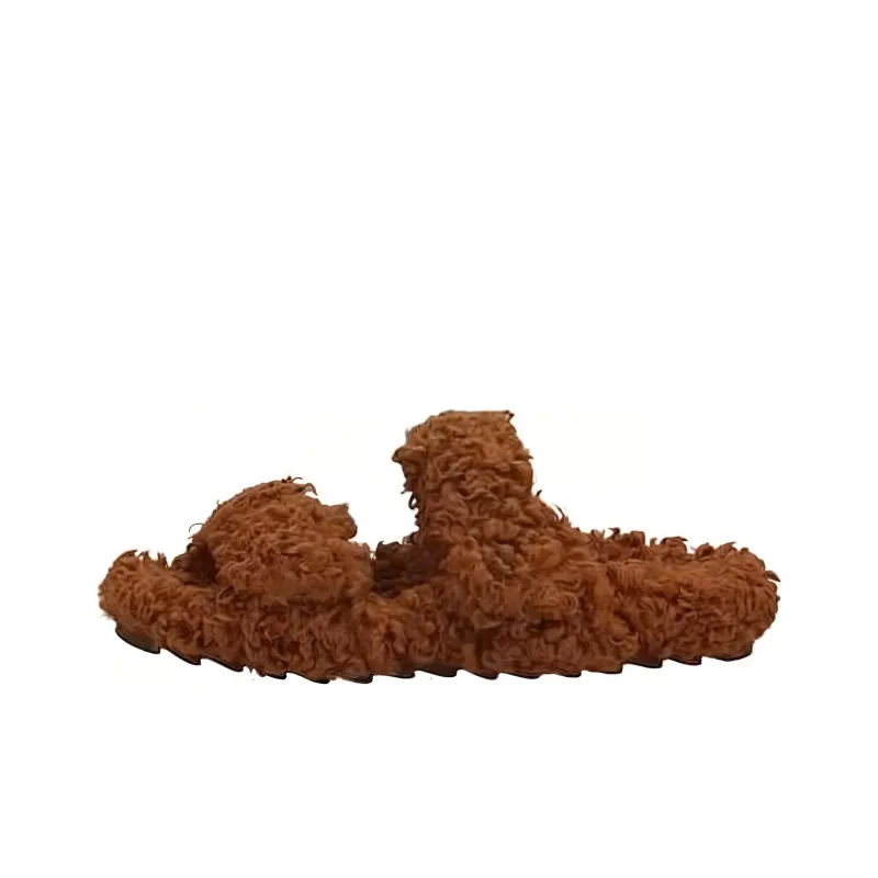 GIABORGHINI Faux fur Double strap Slides-0