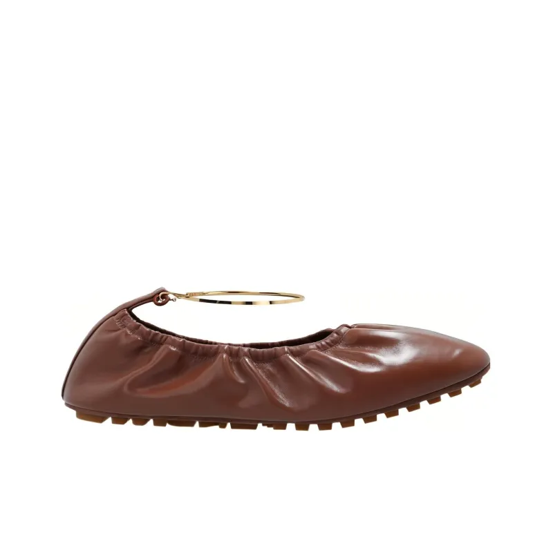 FENDI Ruched-Detail Ballerina Flats Women's-1