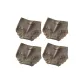 M1155-G Set-Ribbed Lace Trim-Gray+Gray+Gray+Gray (4 Pack)