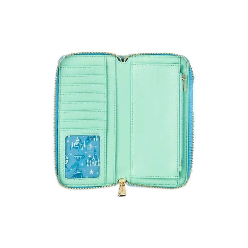 Disney Loungefly Collaboration Artificial Leather Wallet Unisex Blue-2