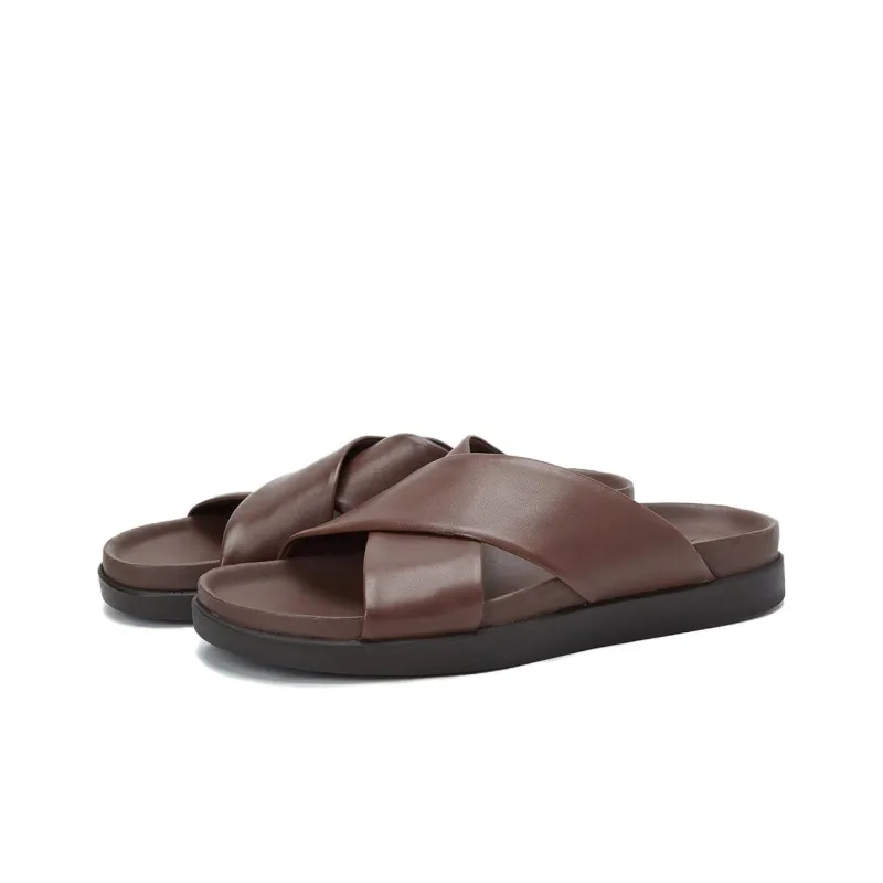 Clarks Slide Slippers Men's Brown-2