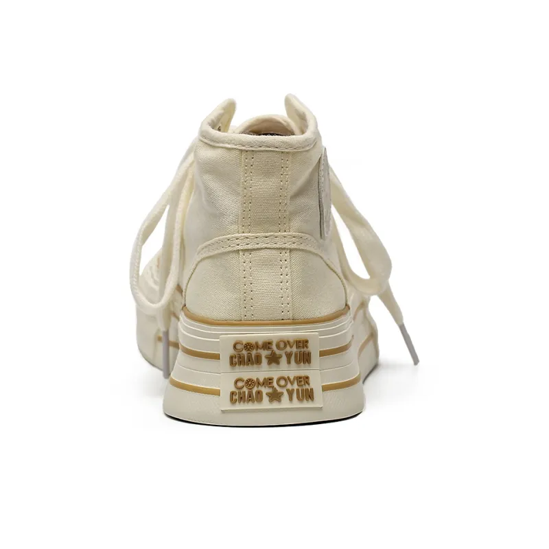 Zun'er Durable Breathable Lightweight High-Top Canvas Shoes Unisex-4